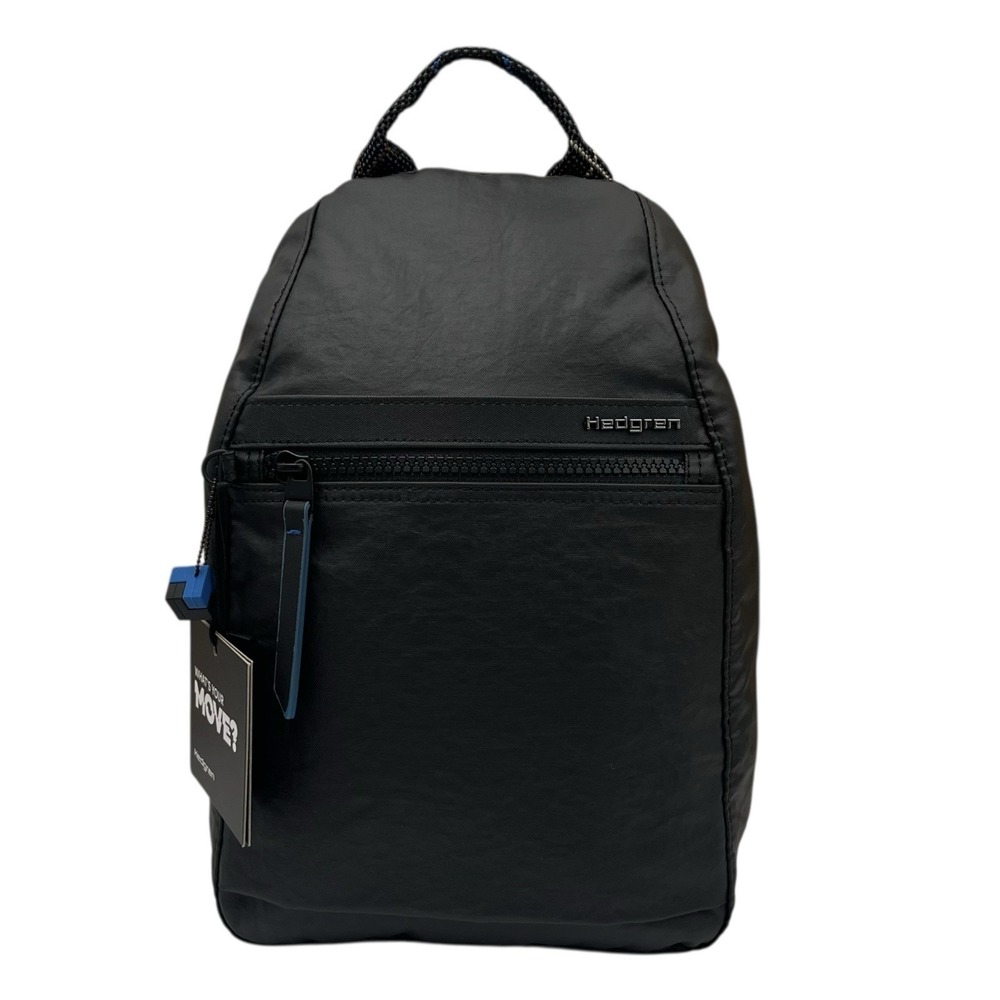 Hedgren Women's Vogue Small Backpack RFID Creased Black Size 12x10x3" Travel Bag